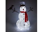 89 Cm Illuminato Pupazzo Di Neve Decorazione Di Natale Avvento 100 Led Timer