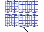Q-Rax Scaffali Per Garage Scaffali Per Officina Scaffali In Acciaio Scaffali Per Cantine In Blu