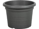 Vaso Da Fiori Cilindro In Plastica Antracite D35X24Cm