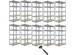 Q-Rax Scaffali Per Garage Scaffali Per Officina Scaffali In Acciaio Scaffali Per Cantine 120 Cm B Grigio
