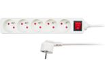 Cavo Di Prolunga Solight, 5 Prese, Bianco, Interruttore, 3 M