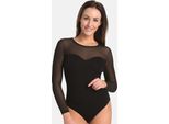 Body Teyli In Viscosa Con Rete Wiillow Donna 2407 Nero Xl