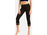 Leggings Teyli In Cotone 3/4 Glamo Donna 2203 Nero Xxl