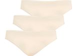 Teyli Confezione Da 3 Pezzi: Perizoma Classico In Bambù Reggiseno Donna 575-3 Beige S