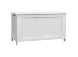 Homcom Cassapanca, Cassetta Portaoggetti, Cassetta Portaoggetti Con Maniglia, Cassetta Porta Attrezzi Con Coperchio, Per Soggiorno, Camera Da Letto, Bianco, 81 X 40 X 46 Cm