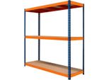 Scaffalatura Di Stoccaggio Srax 3 Ripiani Scaffalatura Metallica Resistente 300Kg Magazzino Officina Garage