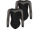 Teyli 2-Pack: Body In Viscosa Con Rete Wiillow Donna 2407-2 Nero Xs