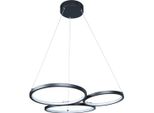 Lampada A Sospensione Moderna Nera Per Soggiorno A Tre Anelli Led 38W Formand Rabalux