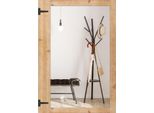 Specchio Da Parete Da Appendere Costway, 97 X 67 Cm, Grande Specchio Di Fattoria Con Cornice In Legno Di Abete Naturale, Ganci In Metallo, Specchio Decorativo