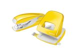 Leitz 1167240 Leitz HeftgeräT- & Locher-Set Nexxt Wow, Gelb-Metallic