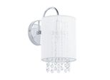 Italux Lana Lampada A Sospensione Con Cristalli Neri MBM1787/1 Wh