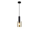 Italux Sardo, Lampada A Sospensione Moderna In Nero PND-5581-1-BK+AMB