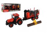 Trattore Zetor Con Sollevatore Con Braccio Di Carico In Plastica 36Cm Su Volano Su Mazza. Con Mondo. Con Suono. In Scatola.