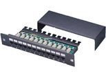 Pannello Patch Xtendlan 10", 12 Porte, 1U, Cat5E, Stp, Lsa, Con Copertura, Posizionamento Orizzontale Dei Connettori, Terra, Nero"