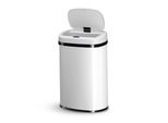 Juskys Automatik MüLleimer Mit Sensor 50L - Abfalleimer Mit Elektrischem Deckel Rechteckig - Weiß