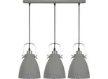 Lampadario Italux Franklin Grigio Industriale MD-HN8026S-3-GR+S.NICK