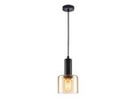 Italux Santia, Lampada A Sospensione Moderna In Nero PND-65342-1-BK+AMB