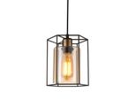 Italux Kalula Lampada A Sospensione Industriale Nera PND-78901-1-BK+AMB