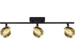 Lampada Da Soffitto In Ottone E Nero Tre Faretti Mobili Per Soggiorno Sala Da Pranzo 3Xgu10 10W Lafin Italux