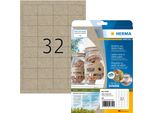 Herma 10752 640 Etichette Herma Marrone 48,3 X 33,0 Mm