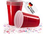 Vivaloo 50 Bicchieri Riutilizzabili Per Feste - Bicchieri Rossi Originali Americani, Bicchieri Originali Da 16 Oz (473 Ml) - Bicchieri Di Plastica Rossi Per Feste Lavabili In Lavastoviglie