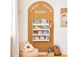 Sobuy Scaffale Per Bambini Libreria Per Bambini Scaffale Da Parete Scaffale Appeso Scaffale Di Stoccaggio Con 4 Ripiani Per Libri E Decorazioni Bianco Wd Circa: 60X80X12Cm KMB08-K-W