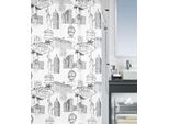 Tenda Da Doccia Antimuffa Spirella - Antibatterica, Lavabile, Impermeabile, Poliestere, "Las Vegas"" 180X180Cm Bianco"