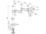 Logilink BP0076 Braccio Per Monitor Tft/Lcd Logilink, Alluminio, Lunghezza Braccio: 396 Mm