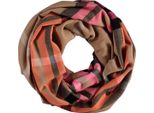 Fraas Sciarpa Acrylic Snood- The Fraas Plaid Camel Rosa Multicolore