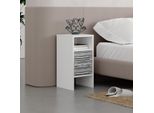 Decortie Comodino Moderno Della Nonna Bianco - Zebra, 29,6 X 29,6 X 58,4 Cm