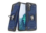 Wozinsky Anello Armatura Custodia Ibrida Corazzata + Supporto Magnetico Samsung Galaxy S22 Blu