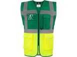 Korntex Kxcmf | Gilet Di Sicurezza Multifunzionale Comfort Executive Hamburg - Farbe: Verde Paramedico/Giallo - GrößE: Xxl