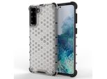 Custodia Blindata A Nido D'ape Con Cornice In Gel Samsung Galaxy S21+ 5G (S21 Plus 5G) Trasparente