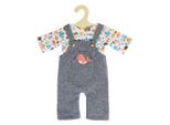 Salopette Per Bambole Con Maglietta "Bobby La Balena"", Taglia 35-45 Cm"