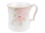 Tazza Clayre & Eef 414 Ml Bianco Rosa Porcellana Fiori