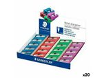 20X Staedtler 510 10 PR2 Affilatore Singolo In Metallo Metallico