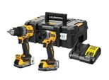 Set Combinato Dewalt 18V Trapano Dcd800 + Avvitatore Dcf850 2X1,7Ah Powerstack Dck2051E2T