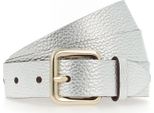 Vanzetti Pelle Cintura 30Mm Metallic Belt W75 Silver Metallic Argentato