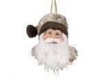 Etichetta Natalizia Clayre & Eef Babbo Natale 10X9X28 Cm Plastica Marrone