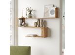 Mensola A Muro 'Kitee' 120 X 14,5 X 71,5 Cm Rovere Rustico