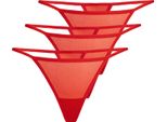 Teyli Confezione Da 3: Tanga A Rete Paaski Donna 377-3 Rosso Xxl