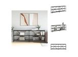Vidaxl Consolle Nera 200X30X75 Cm In Legno E Ferro - Tavoli Laterali