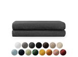 Set Di Asciugamani Blumtal Premium Con Asole Per Appendere - Cotone Oeko-Tex, Morbido, Altamente Assorbente - 2X Asciugamano Da Bagno (70X140 Cm), Antracite