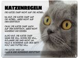 Vianmo Insegna Di Latta 30X40 Cm Katzenregeln Katze Darf Nicht