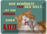 Vianmo Insegna Di Latta 30X40 Cm SchöNste Ton Ist Katzenschnurren