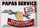 Vianmo Insegna Di Latta 30X40 Cm Papas Service Ohne Rechnung