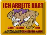 Vianmo Insegna Di Latta 30X40 Cm Arbeite Damit Katze Luxusleben Hat