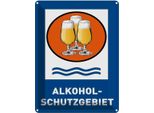 Vianmo Insegna Di Latta 40X30 Cm Bier Alkoholschutzgebiet BiergläSer