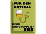 Vianmo Insegna Di Latta 40X30 Cm Alkohol FüR Den Notfall Blutgruppe Bier