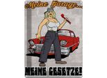 Vianmo Insegna Di Latta 40X30 Cm Pinup Meine Garage Meine Gesetze